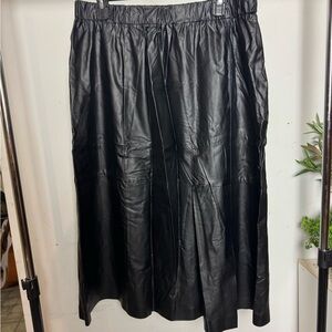 A New Day Black Pleated Midi Skirt for Night Out